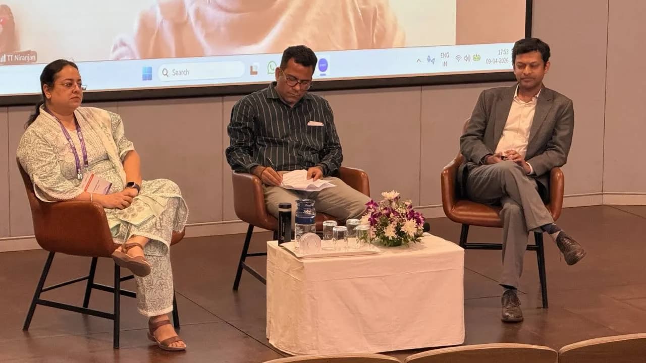 Panel discussion at SOAR 2026 with three panellists seated on stage